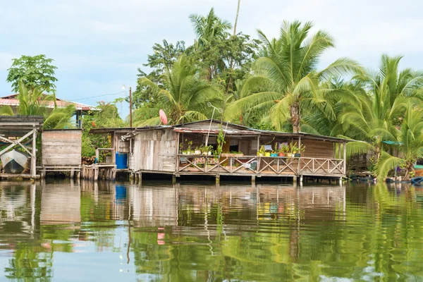 Houses on the water in Almirante, Panama — Stock Photo, Image