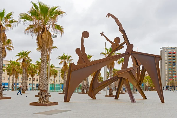 Olympisch sulpture barcelona, Spanje — Stockfoto