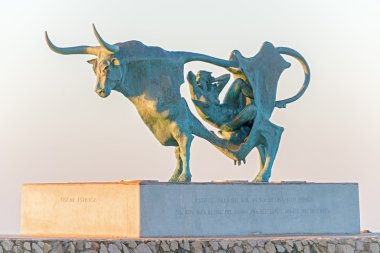 Pasifae  sculpture, by Oscar Estruga. in Vilanova i la Geltru, C clipart