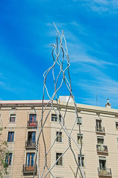 Sculpture en fil Barcelone, Espagne — Photo