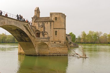 St. Benezet bridge in Avignon, France clipart