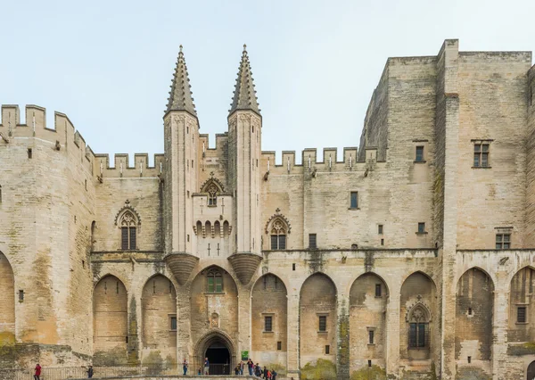 Francie provence midi avignon papežský palác palais des papes — Stock fotografie