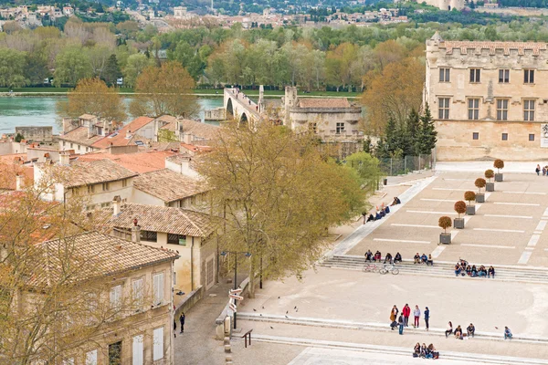 Aviñón Francia vista desde el techo del Palacio de los Papas . — Foto de Stock