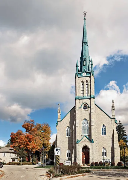 Вид Пресвитерианскую Церковь Кнокс Элора Элоре Онтарио Канада — стоковое фото