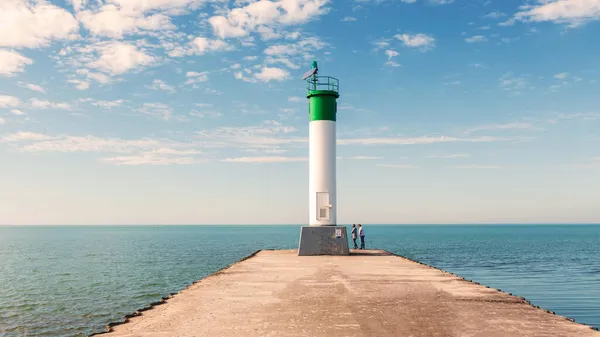 Grand Bend Ontario Kanada Nov 2020 Människor Som Vositing Fyr — Stockfoto