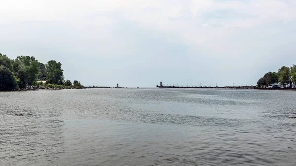 Вид Порт Мейтленд Входа Гавань Гранд Ривер Онтарио Канада — стоковое фото