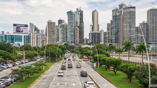 Panama City Panama Października 2021 Widok Panoramę Wieżowców Panamie — Zdjęcie stockowe