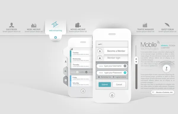 cep telefonu reklam Web sitesi şablonu