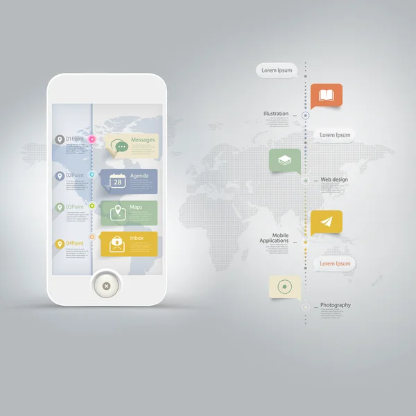 infographics tasarım seti kullanıcı arabirimi öğeleri zaman çizelgesi ve simgeler kümesi ile