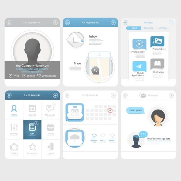 düz infographics tasarım şablonları için simgeleri ile kullanıcı arabirimi öğeleri