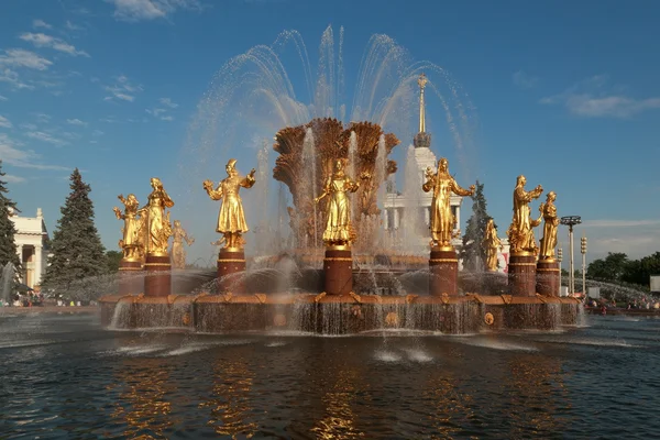 Fountain Friendship of Nations at VDNH in Moscow — Stock Photo, Image