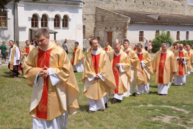 peter ve paul kamenetz-podolsk Kalesi'nde, Ukrayna katedralin Glick'ten 25 yıldönümü kutlama