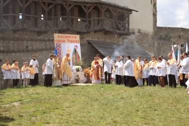 peter ve paul kamenetz-podolsk Kalesi'nde, Ukrayna katedralin Glick'ten 25 yıldönümü kutlama
