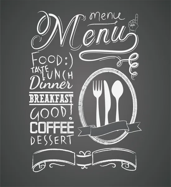blackboard menüsünde vintage bir grafik elemanı çizimi