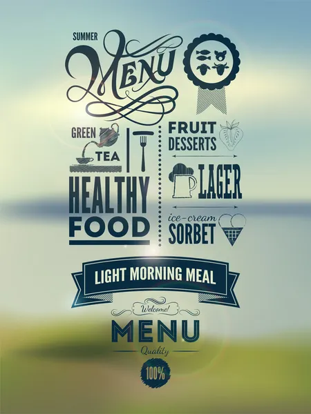 Affiche de menu. Fond vectoriel . Illustrations De Stock Libres De Droits