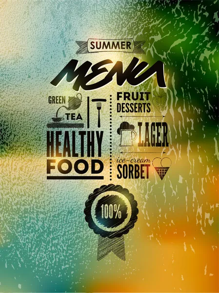 Affiche de menu. Fond vectoriel . — Image vectorielle