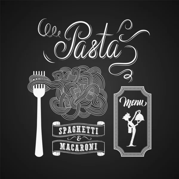 Illustrazione di un elemento grafico vintage per menu su lavagna Vettoriali Stock Royalty Free