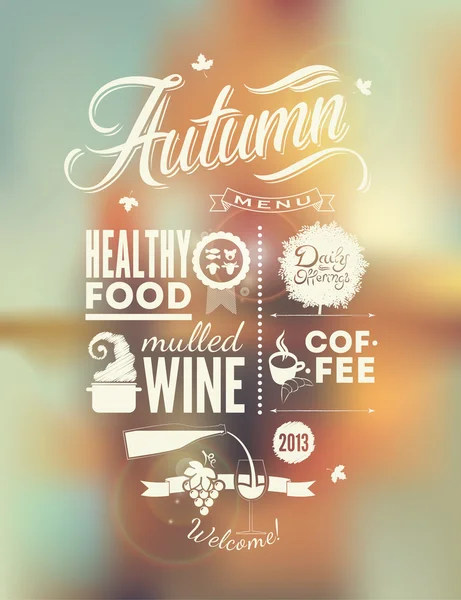 Menu poster. vector achtergrond. — Stockvector