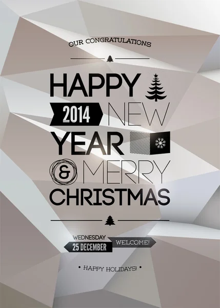 Buon Natale e felice anno nuovo design . — Vettoriale Stock