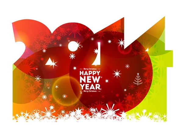 New year poster 2014 — Stock Vector