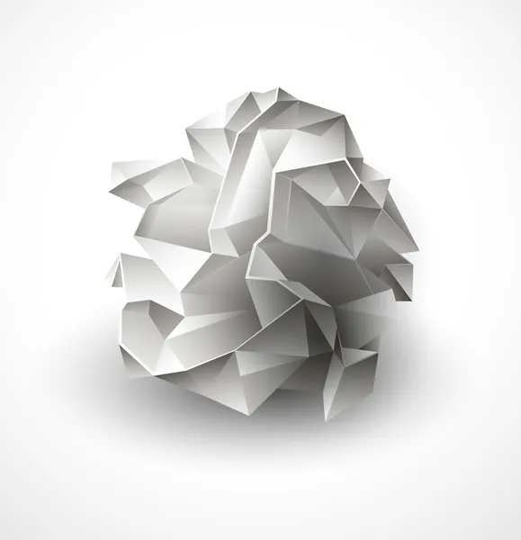 Boule de papier froissée — Image vectorielle