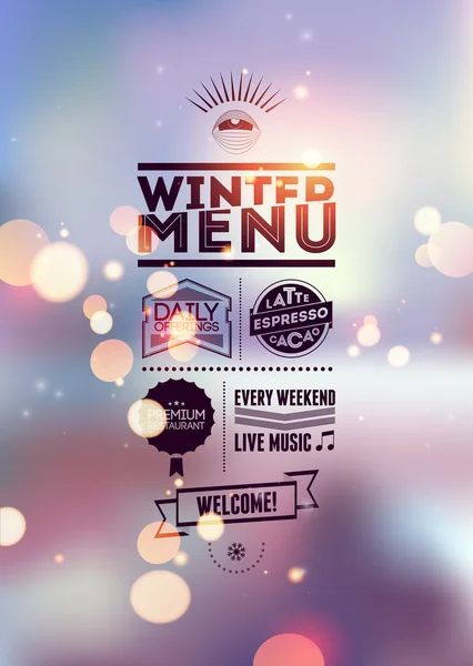 Cartaz do menu . — Vetor de Stock