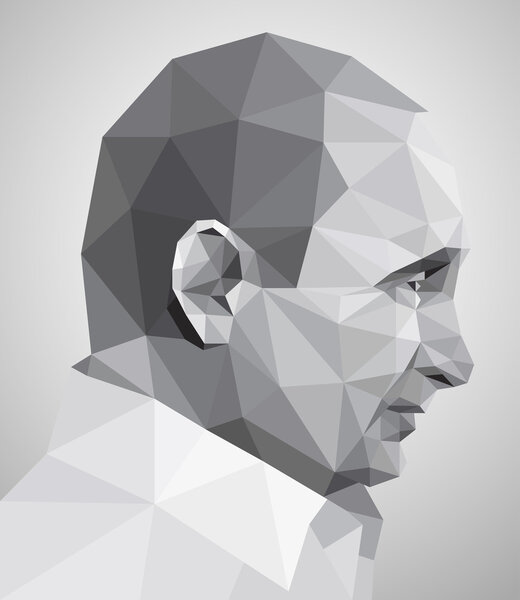 Vladimir Putin in origami style
