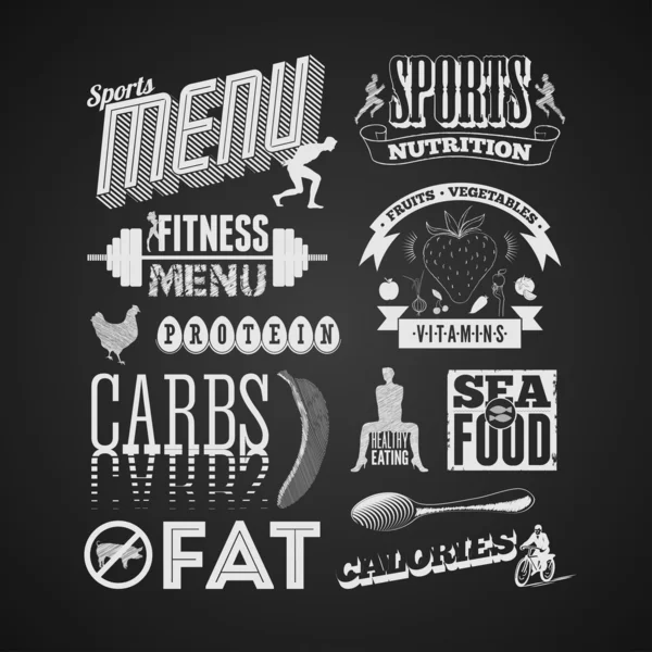 Fitness menu — Stock Illustration Fitness menu Stock Illustration