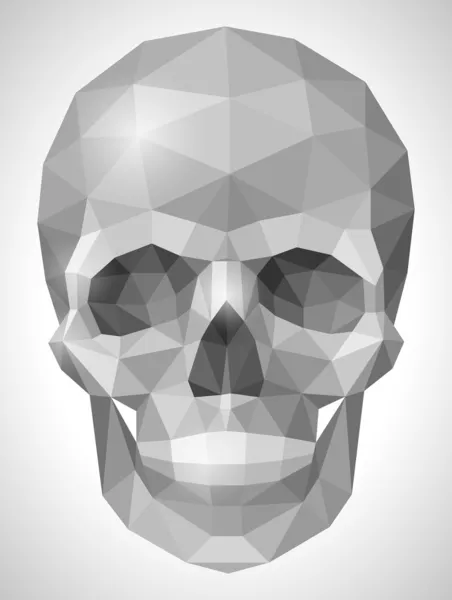 Human skull in origami style — Stock Vector