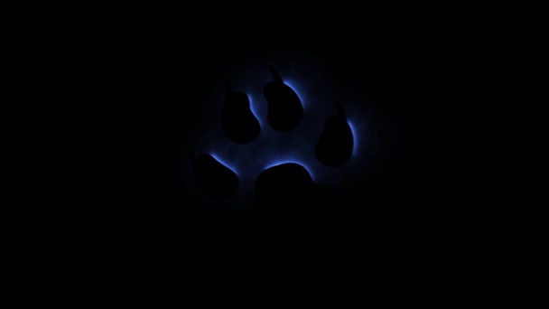 Karanlık Bir Arka Planda Canavarın Pençesi Şekil Canlandırması — Stok video
