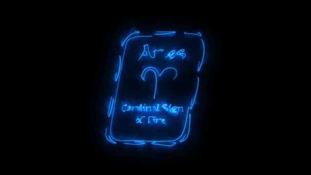 Bélier Signe Animation Zodiaque Signes Astrologiques Cardinaux Feu — Video