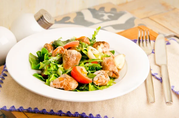 Ensalada de carne con tomates — Foto de Stock