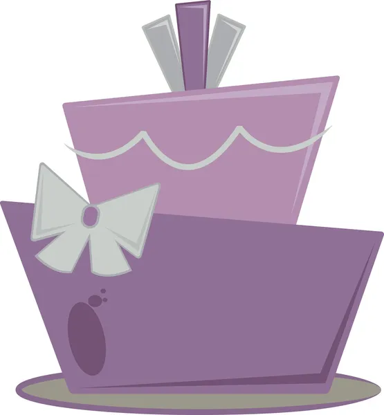 Clipart Illustration of a Crooked Modern Cake Design — Stock Photo, Image