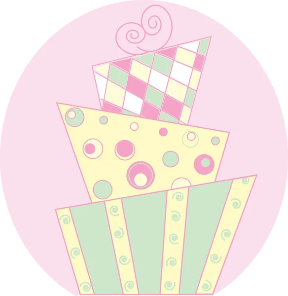 Clipart Illustration of a Funky Modern Cake Design — Stock Photo, Image
