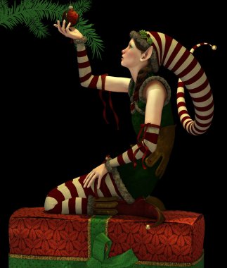 Kırmızı Noel top ca