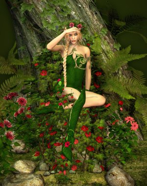 Deep Forest Fae clipart