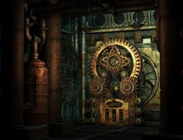 Steampunk-Radwerk — Stockfoto