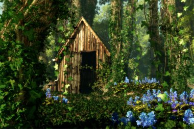The Old Hut, 3d CG Graphics clipart