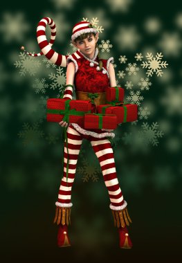 Noel babalar küçük yardımcısı sophie, 3d cg