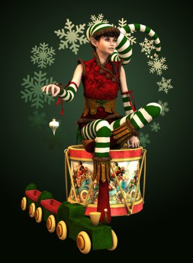 Noel babalar küçük yardımcısı katie, 3d cg
