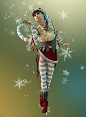 Noel babalar küçük yardımcısı elsie, 3d cg