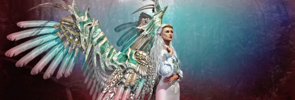 Light Angel 3d CG — Stock Photo, Image