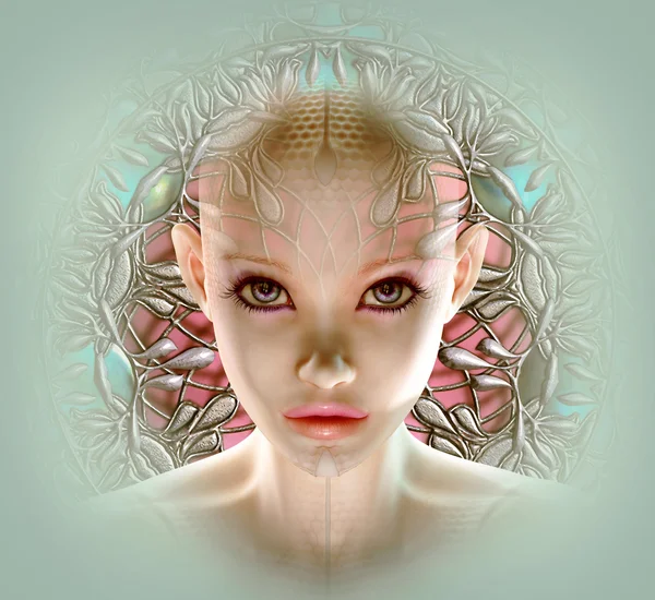 Fantasy Portrait 3d CG — Stock Photo, Image