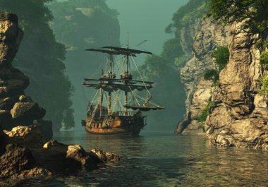 bırakılan çapa 3d cg