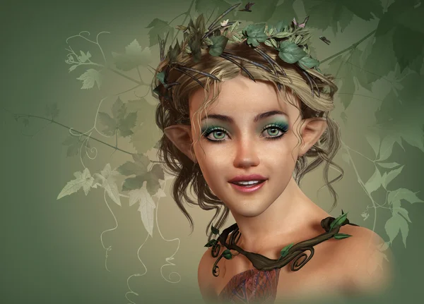 Vintage Girl, 3d Cg — Stockfoto