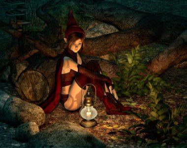 Geceleri fairy Forest, 3d cg