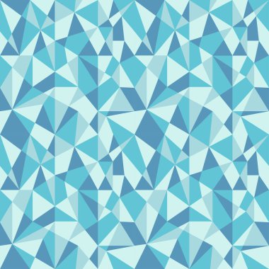 Mavi çokgen mozaik arka plan. Üçgen düşük polimerli, pürüzsüz desen. Soyut geometrik buruşuk doku. Vektör duvar kağıdı 
