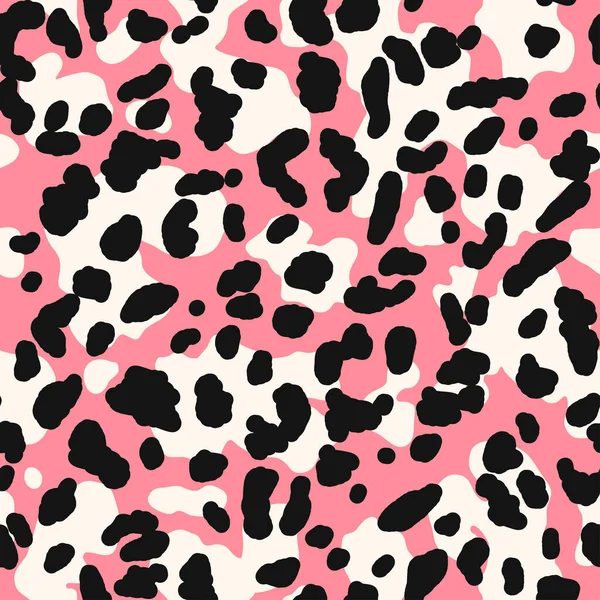 Patrón Leopardo Abstracto Impresión Vectorial Sin Costuras Moda Textura Animal — Vector de stock