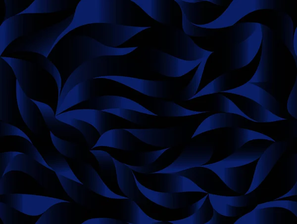 곱슬곱슬 검은색 푸른색의 곡선을 이루는 벡터가 종이나 직물을 인쇄하기 — 스톡 벡터
