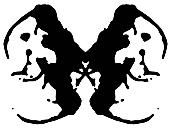 Rorschach Symmetrische Abstrakte Farbflecken Psycho Diagnose Für Silhouettenfleck Vektor Isoliert — Stockvektor